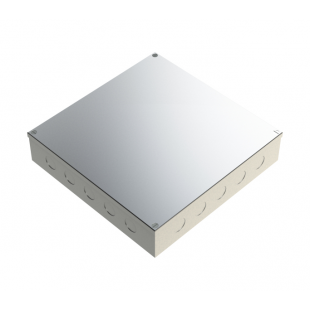 225mm x 225mm x 50mm Galvanised Adaptable Box With Knockouts